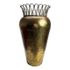 Mid-Century Hammered Brass Umbrella Stand in the style of Gio Ponti, 1950s