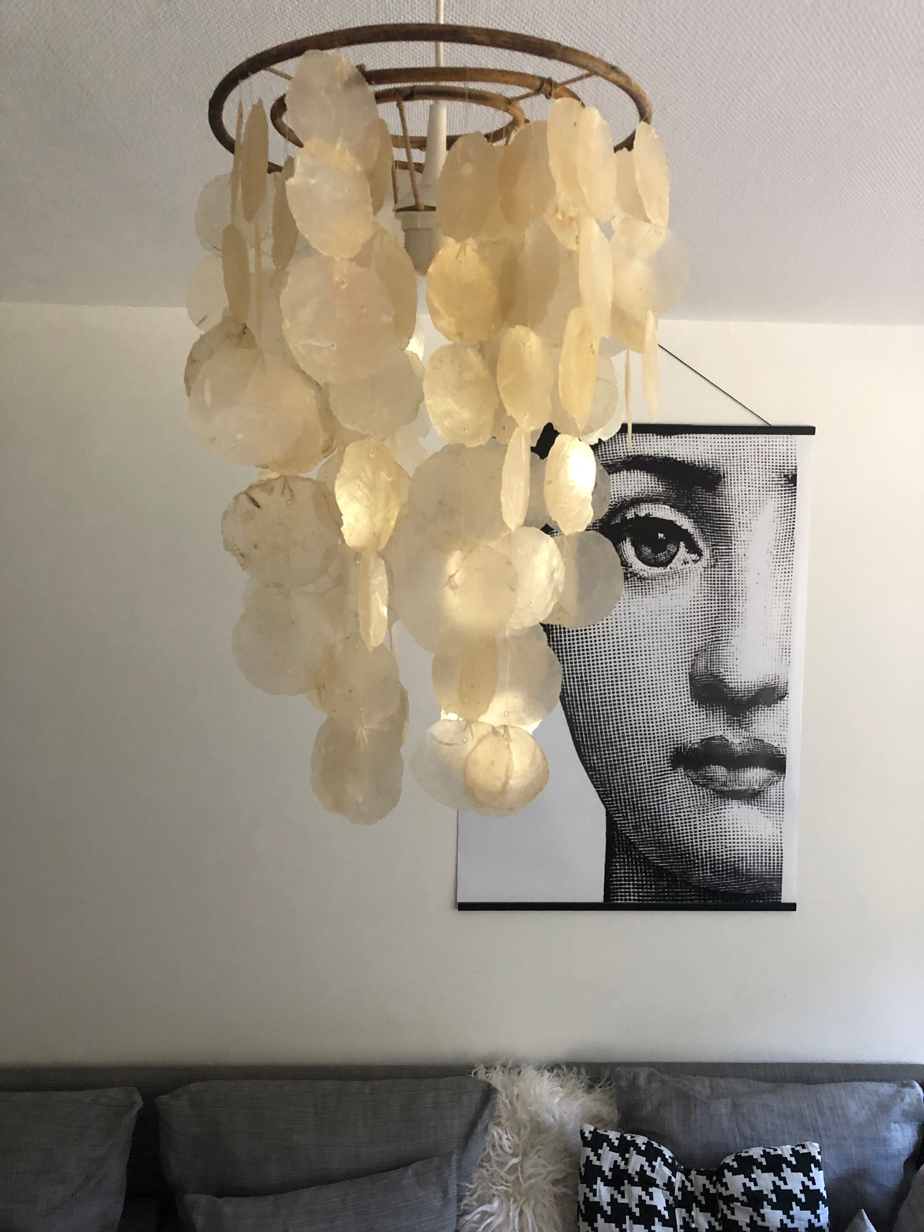 Hanging stamps in mother-of-pearl