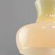 Mid-Century Italian Brass and Yellow Glass Pendant Lamp