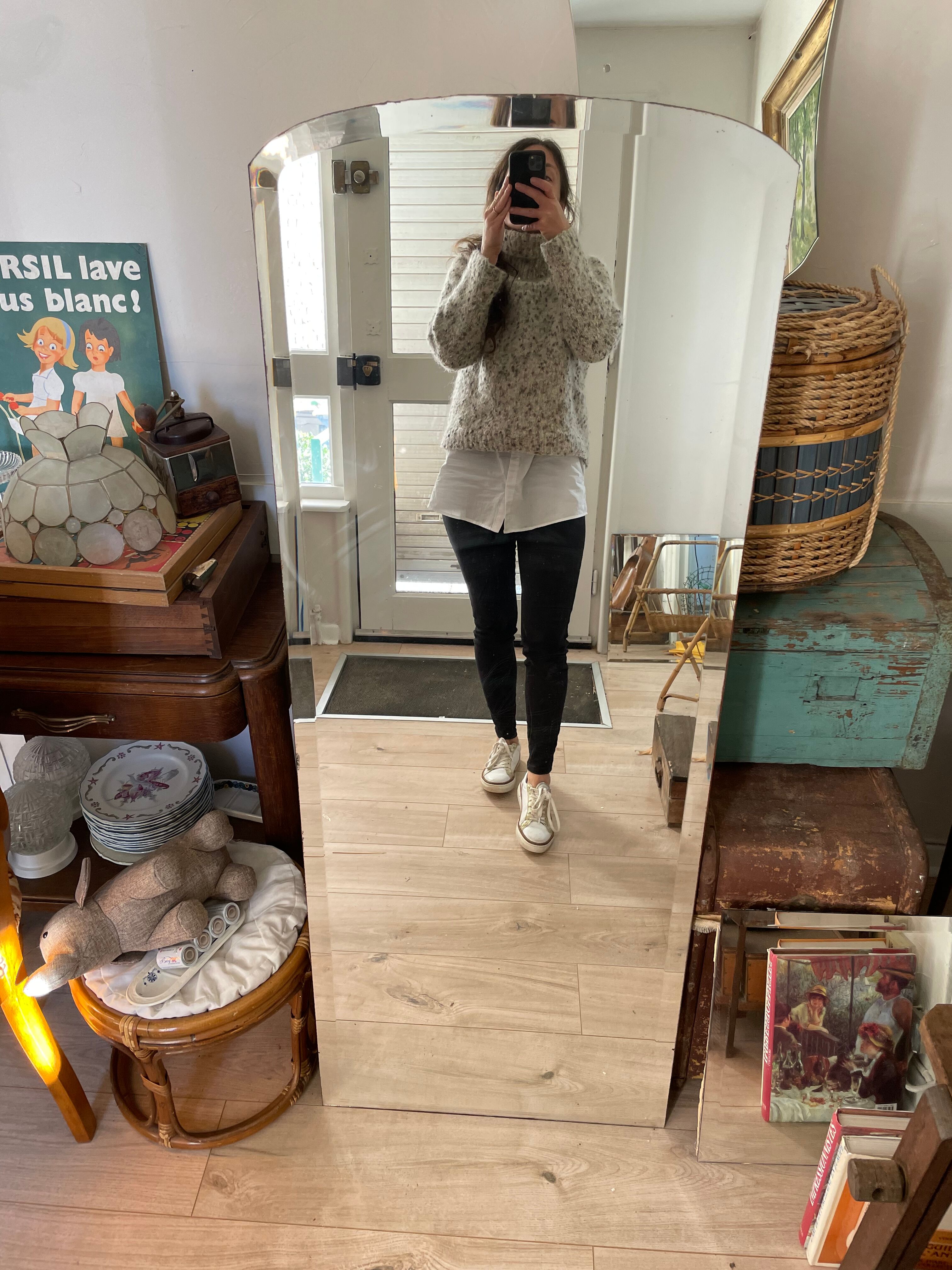 Beveled mirror 150x57cm