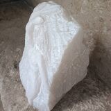 Bust of a woman in a block of alabaster