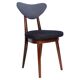 Chaise cœur en denim bleu moyen et foncé, milieu du 20ème siècle, Europe