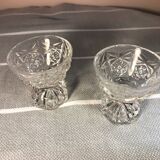 Vintage crystal shells in cut glass