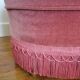 Fauteuil velours rose poudré chauffeuse style napoléon iii vintage