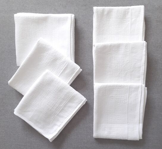 6 serviettes damassées