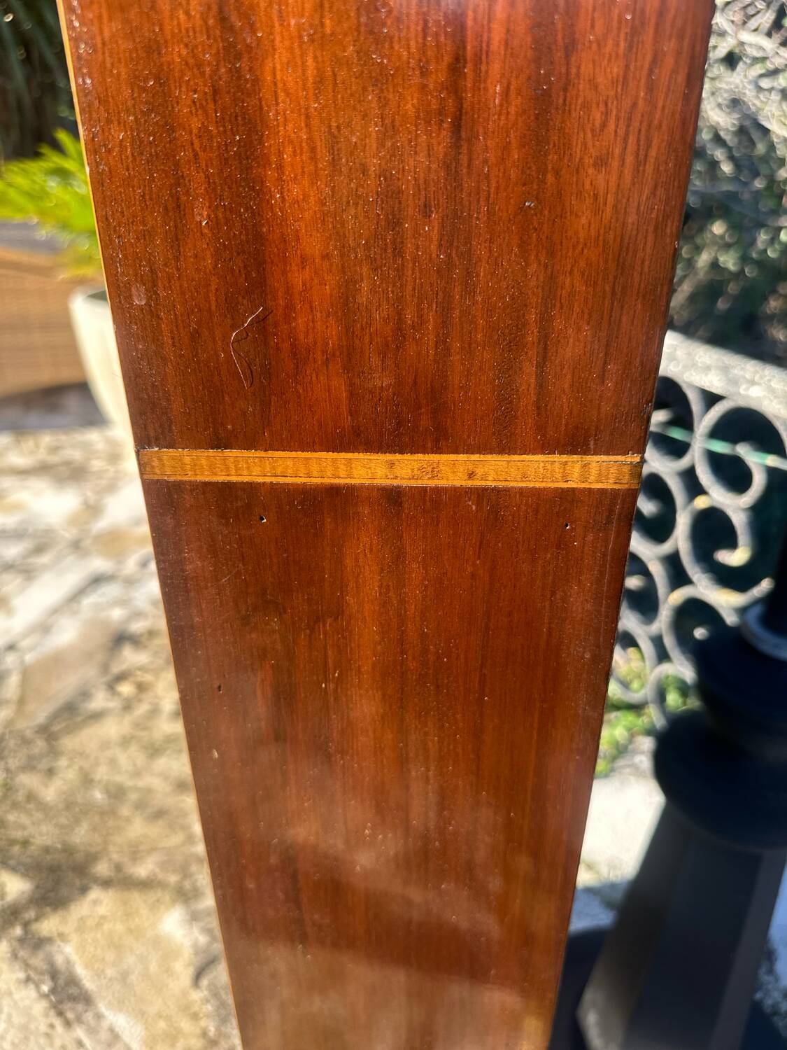 Flamed Mahogany Library in Regency style.