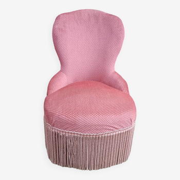 Children's toad armchair pink fabric