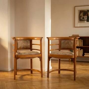 Bentwood armchairs Josef Hoffmann style wood 1920s Europe