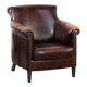 Characterful and comfortable cowhide leather armchair