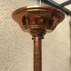 Copper and glass hanging lamp with his Ezan glass disc