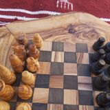 Rustic handmade chessboard 30×33cm