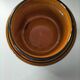 Vintage Luwasa cache-pot in brown caramel and black, ceramic, 1975