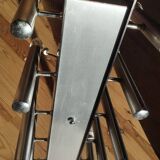 Sculptural vintage 70s chandelier – metal & aluminium – 55 × 26 cm