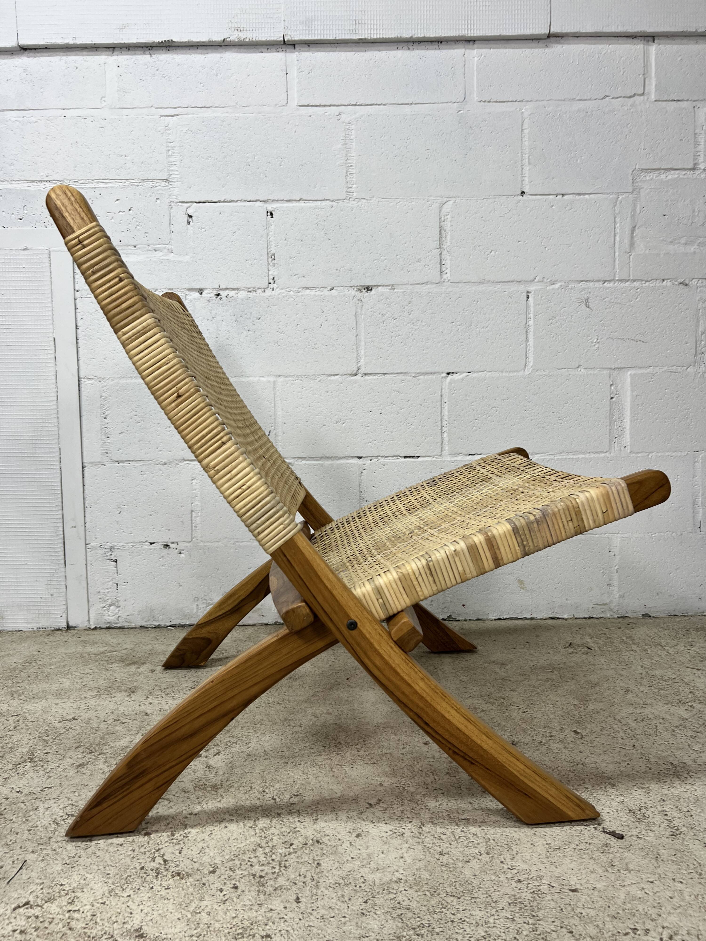 Fauteuil pliant en osier