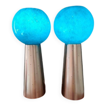 Pair of designer and vintage lamps