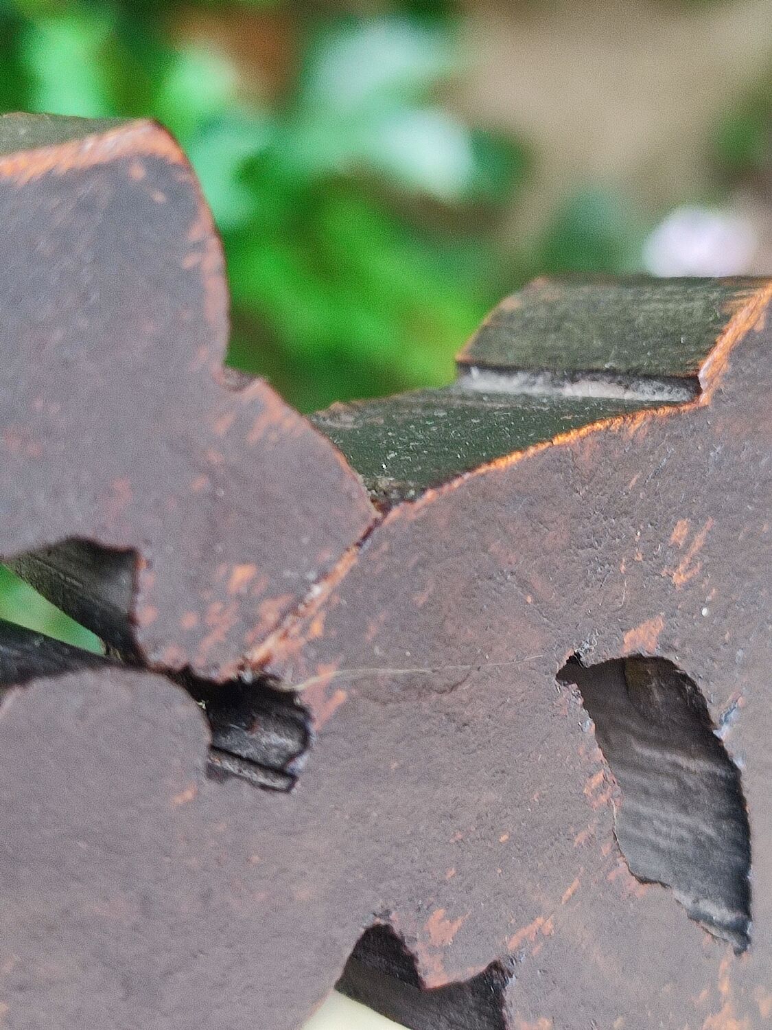 Antique folding oriental chair with mother-of-pearl inlays