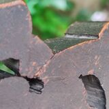 Antique folding oriental chair with mother-of-pearl inlays