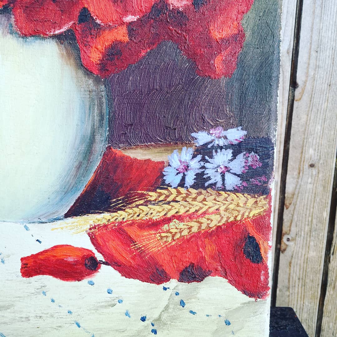 Huile sur toile bouquet de fleurs