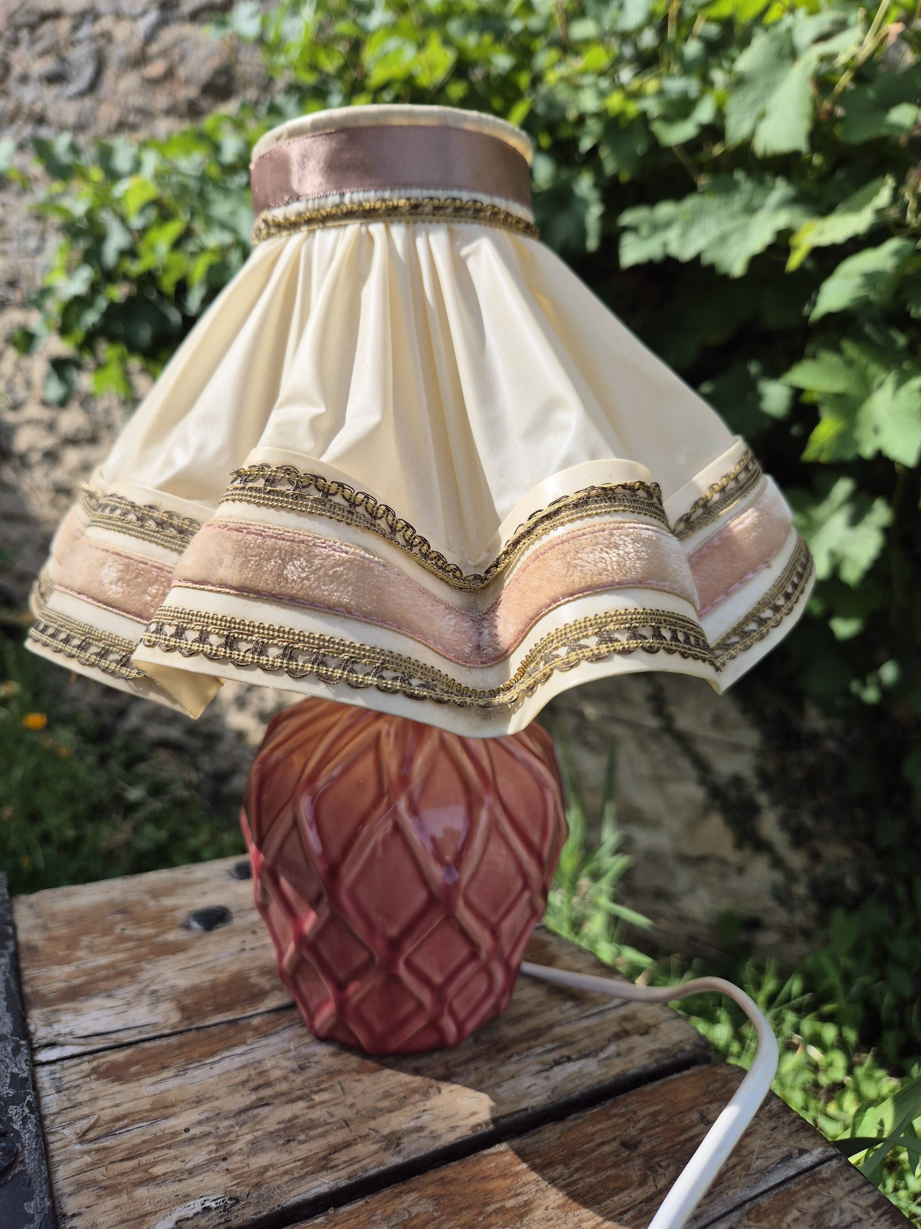 Rare 1970s Desk lamp with pleated shade