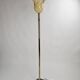 Floor lamp Murano Vetri glass shade and brass stand
