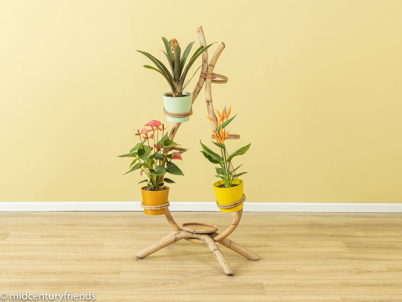 Sculptural Bamboo Flower Stand