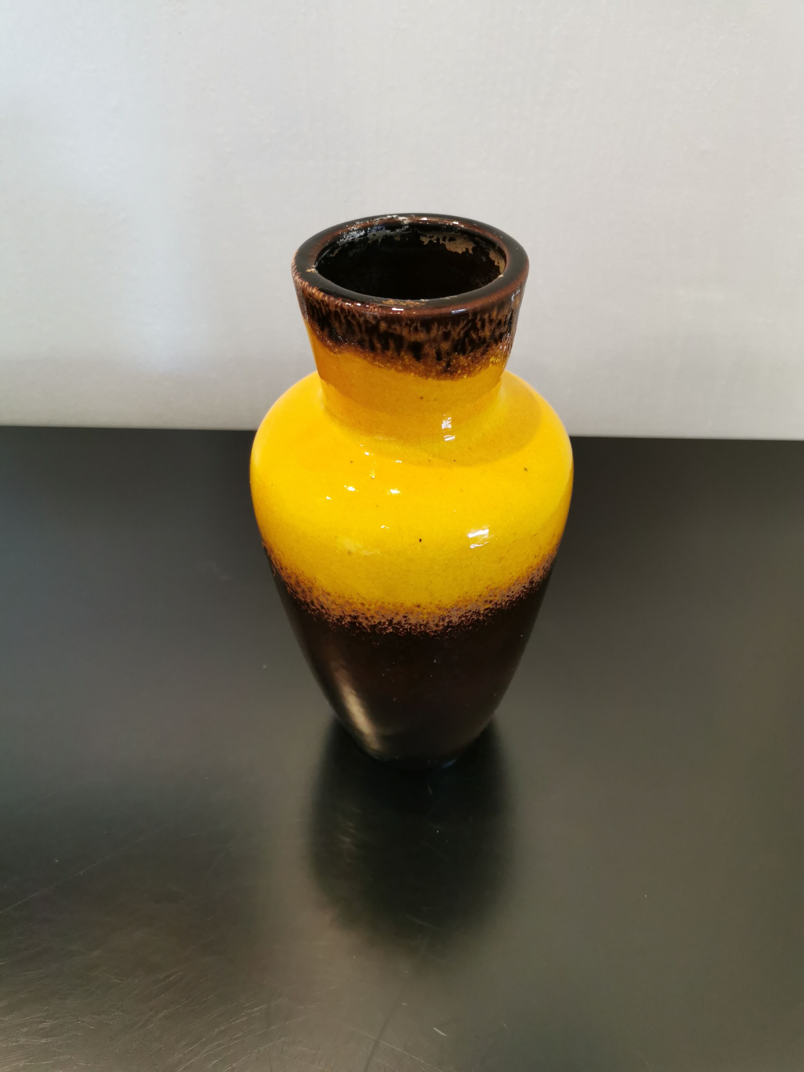 Yellow west germany vase