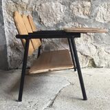 3-seater children's bench or desk - vintage school furniture 1950