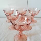 Suite of 6 pink cups