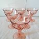 Suite de 6 coupes roses