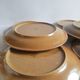 Set of 6 flat plates in Brenne stoneware from France vintage