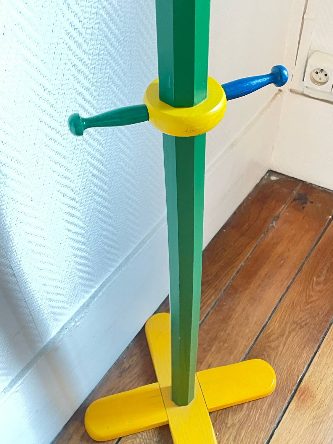 Pencil coat rack for children by Pierre Sala.