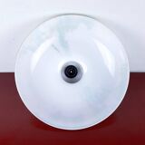 White glass pendant lamp, 1970s