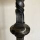 Floor lamp in beaten iron and bronze Artisans de Marolles 1960