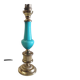 Lamp base in brass and turquoise opaline - mid 20th century.