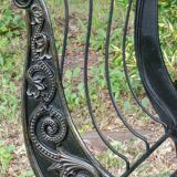 Bench, cast iron daybed, late 19th - early 20th century