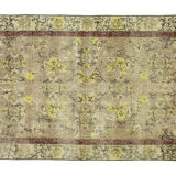 Anatolian handmade vintage rug 213 cm x 107 cm