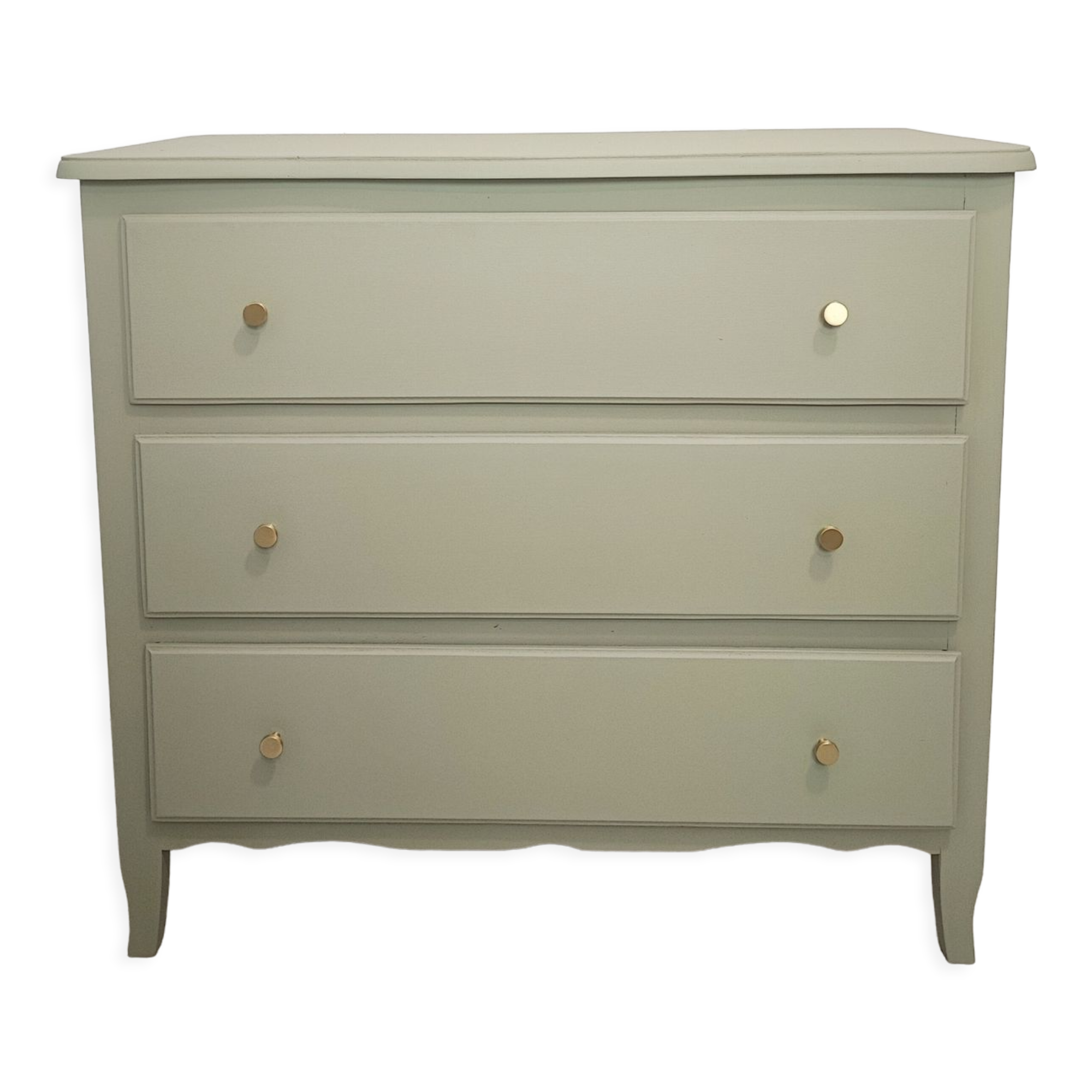 Commode vintage vert amande