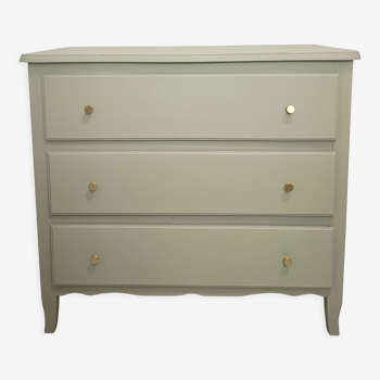 Almond green vintage chest of drawers