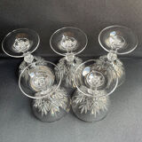 Champagne Glasses (5) - Mid-century modern - Crystal