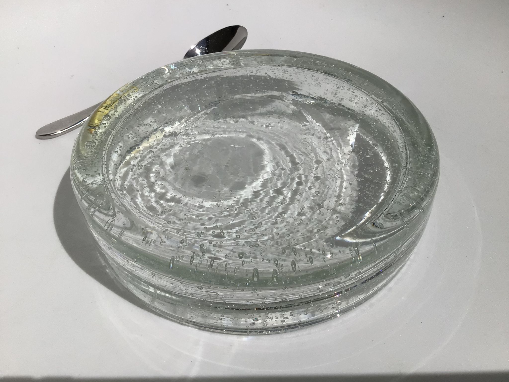Vacuum pocket blown glass bubbled glassware Bendor