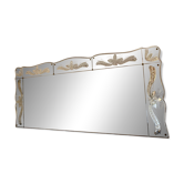 Miroir de bistrot brasserie art déco sculpté 1960 225x100cm