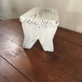 Dressmaker in white patinated wood bench