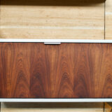 Modular wall system with rosewood panels Georges Frydman 70 years efa editor