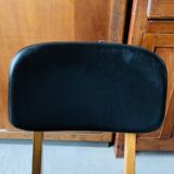 Pair of Scandinavian teak and skai chairs