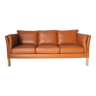 Vintage Scandinavian sofa in cognac leather