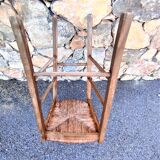 Chaise haute paillée de bar