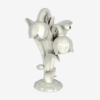 Mid-century italian white porcelain table lamp from 30s