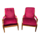 Paire de fauteuils anciens accoudoirs têtes de cygnes