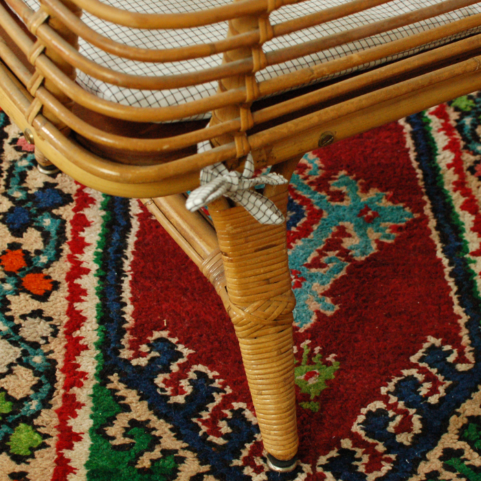 Children's rattan bench