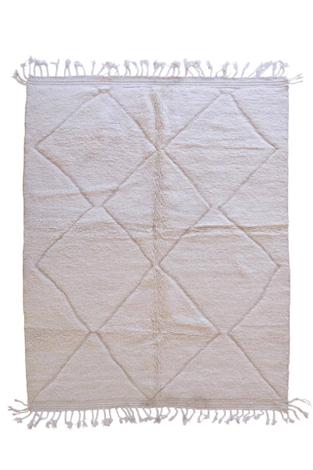 Tapis Blanc Beni Ourain - 297 x 224 cm